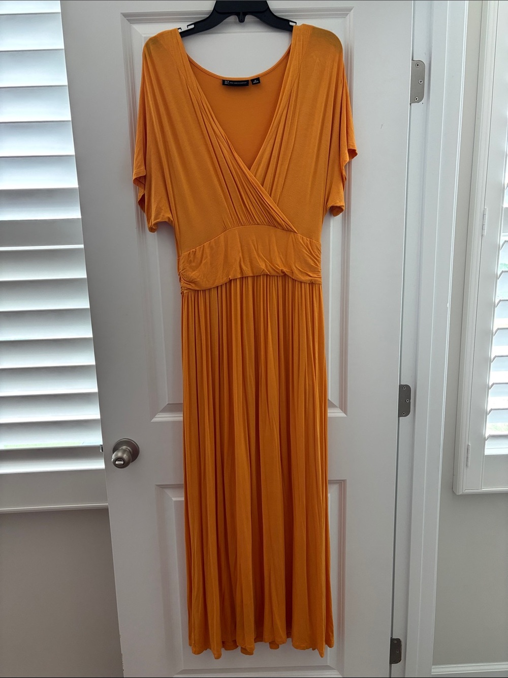 New York & Company Mustard Maxi Dress